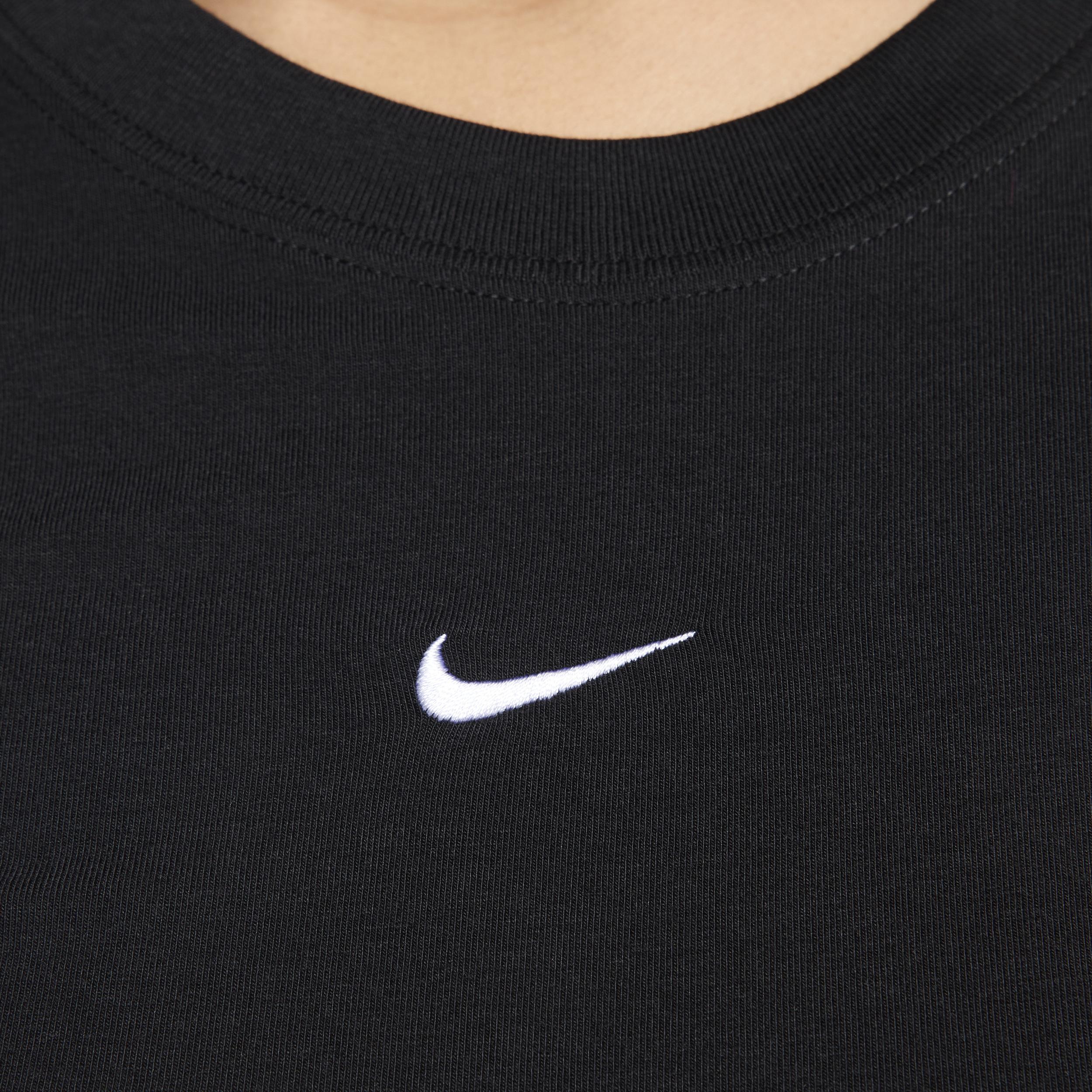 Women's Nike Sportswear Chill Swoosh Knit Tee, Size: XXL, Black Product Image