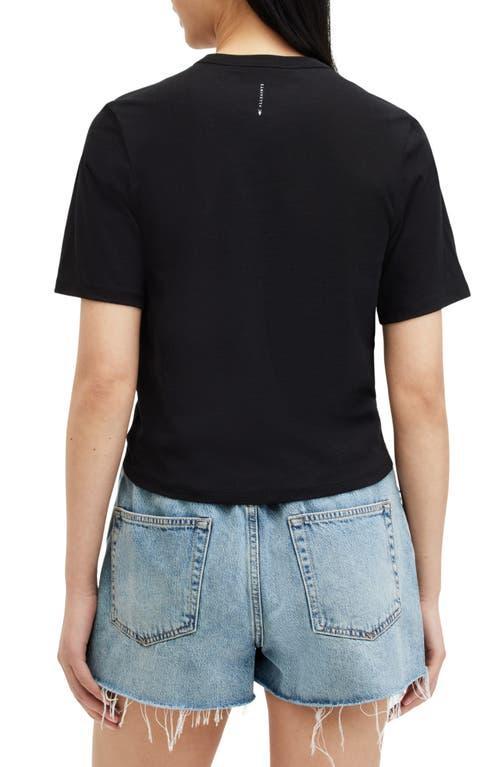 ALLSAINTS Gia Ruched T-shirt In Black Product Image