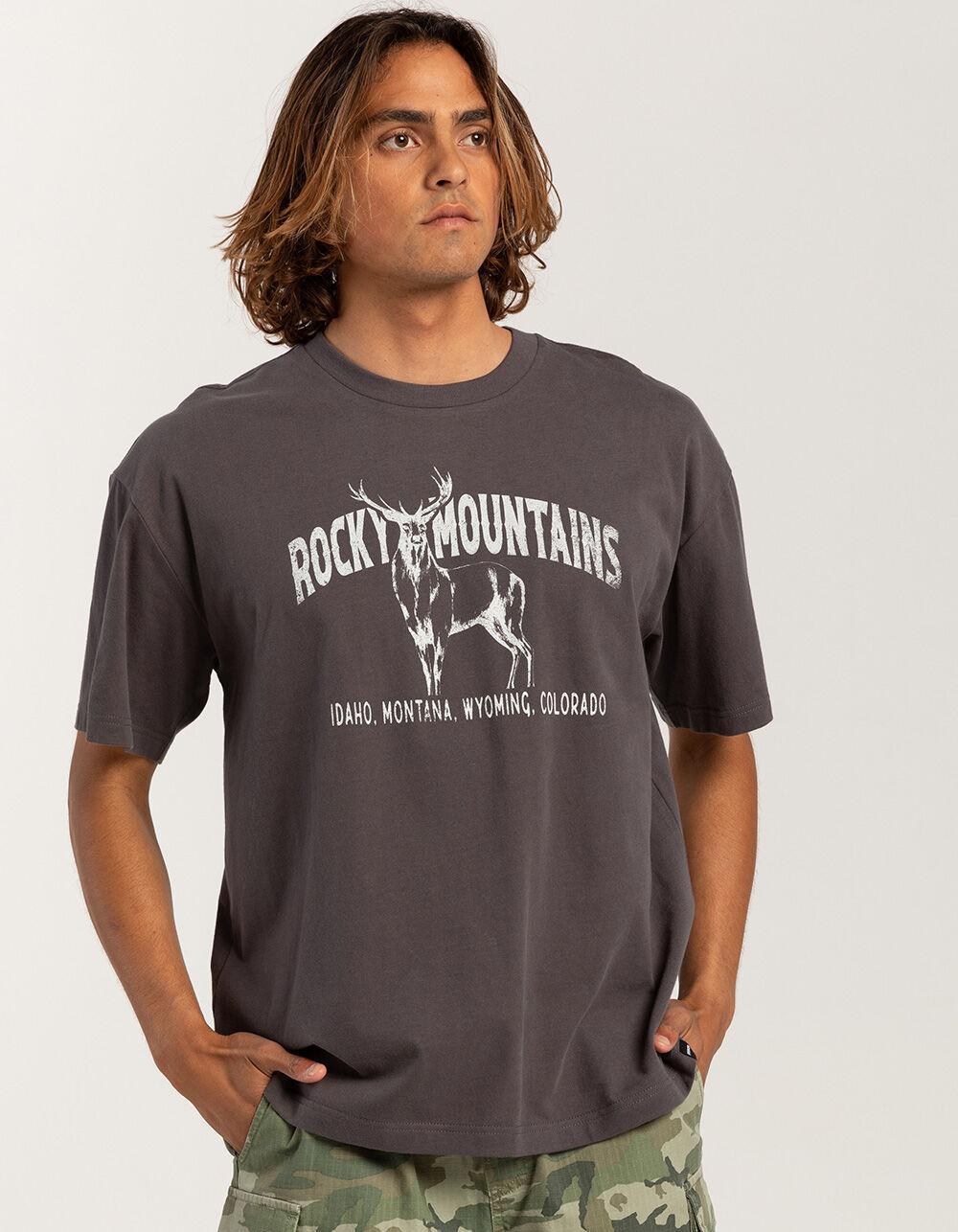 RSQ Mens Oversized Rocky Mountain Tee - BLACK Product Image