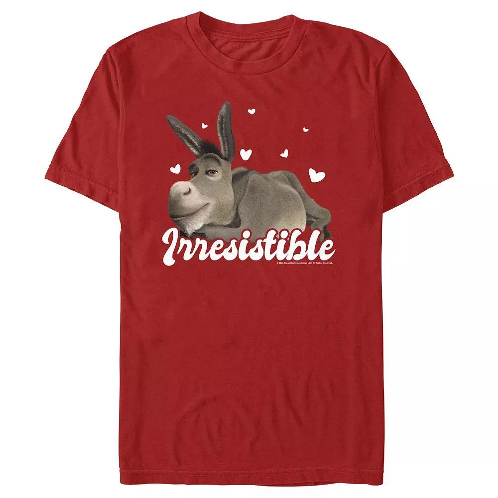 Men's Shrek Irresistible Donkey Graphic Tee, Size: XS, Red Product Image