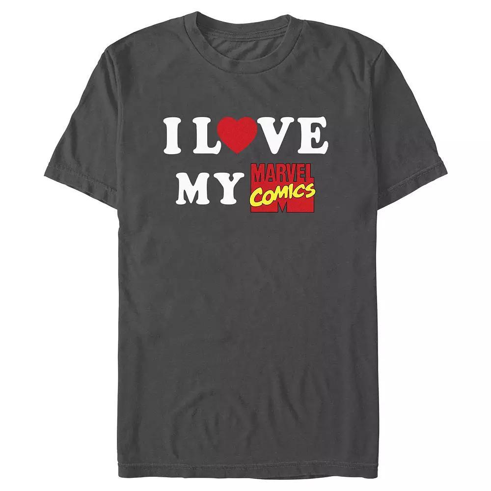 Men's The Avengers I Love My Marvel Comics Graphic Tee, Size: Small, Grey Product Image