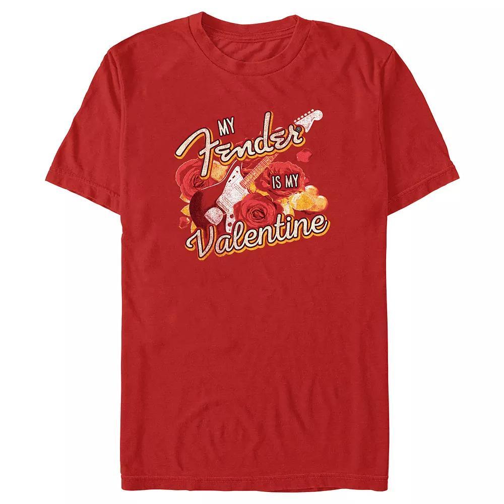 Men's Fender My Fender Is My Valentine Graphic Tee, Size: XXL, Red Product Image