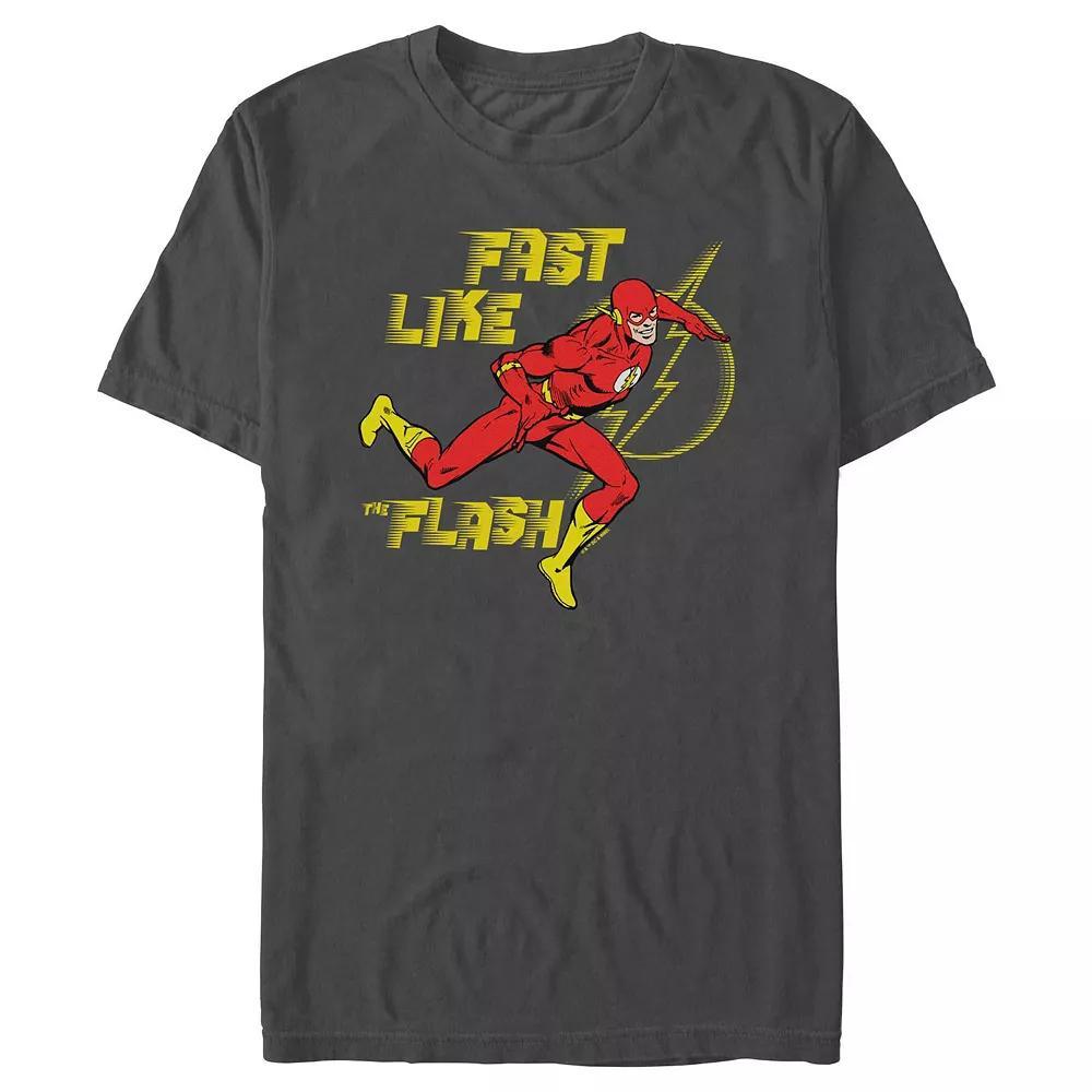 Men's The Flash Fast Like The Flash Graphic Tee, Size: XXL, Grey Product Image