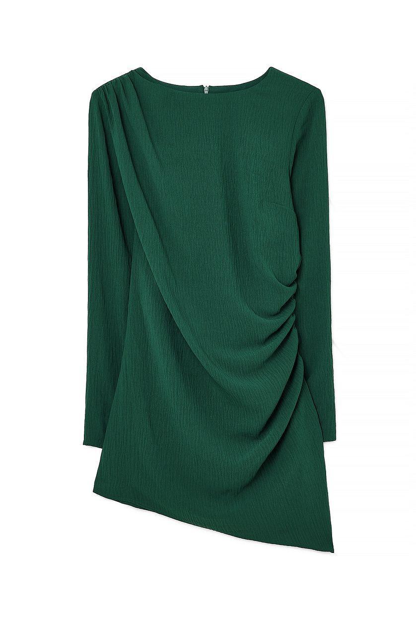 Marked Waist Gathered Mini Dress Product Image
