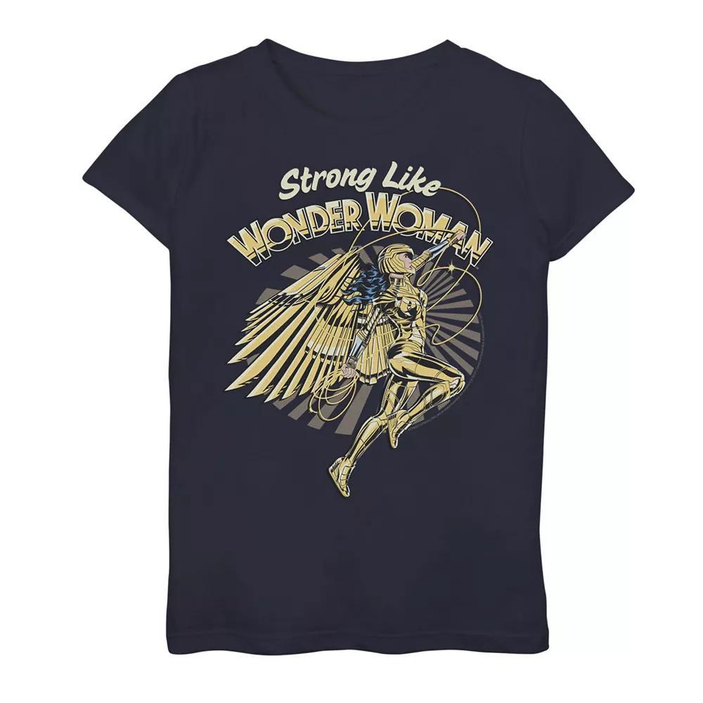 Girls 7-16 DC Comics Wonder Woman Strong Like Poster Graphic Tee, Girl's, Size: XL, Blue Product Image