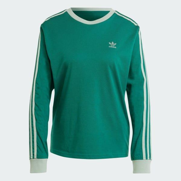 adidas Adicolor 3-Stripes Regular Long Sleeve Tee Black S Womens Product Image