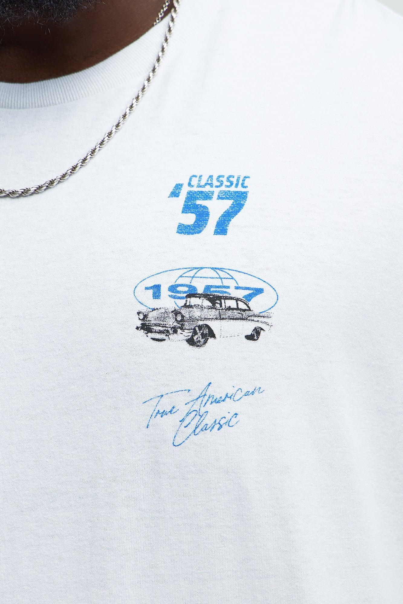 Classic 57 Oversized Short Sleeve Tee - White Male Product Image