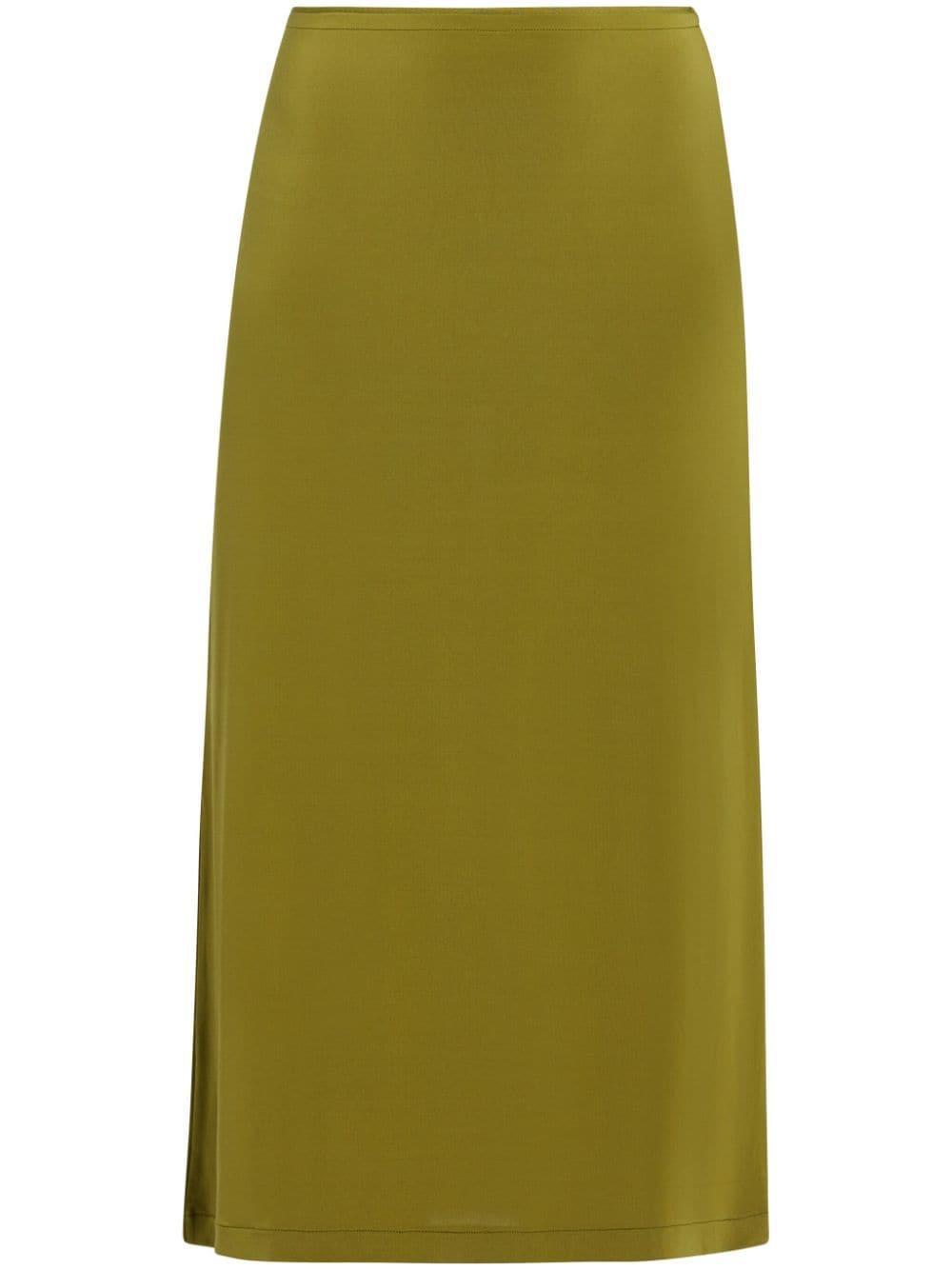 VINCE Pull-on Midi Skirt In Green Product Image