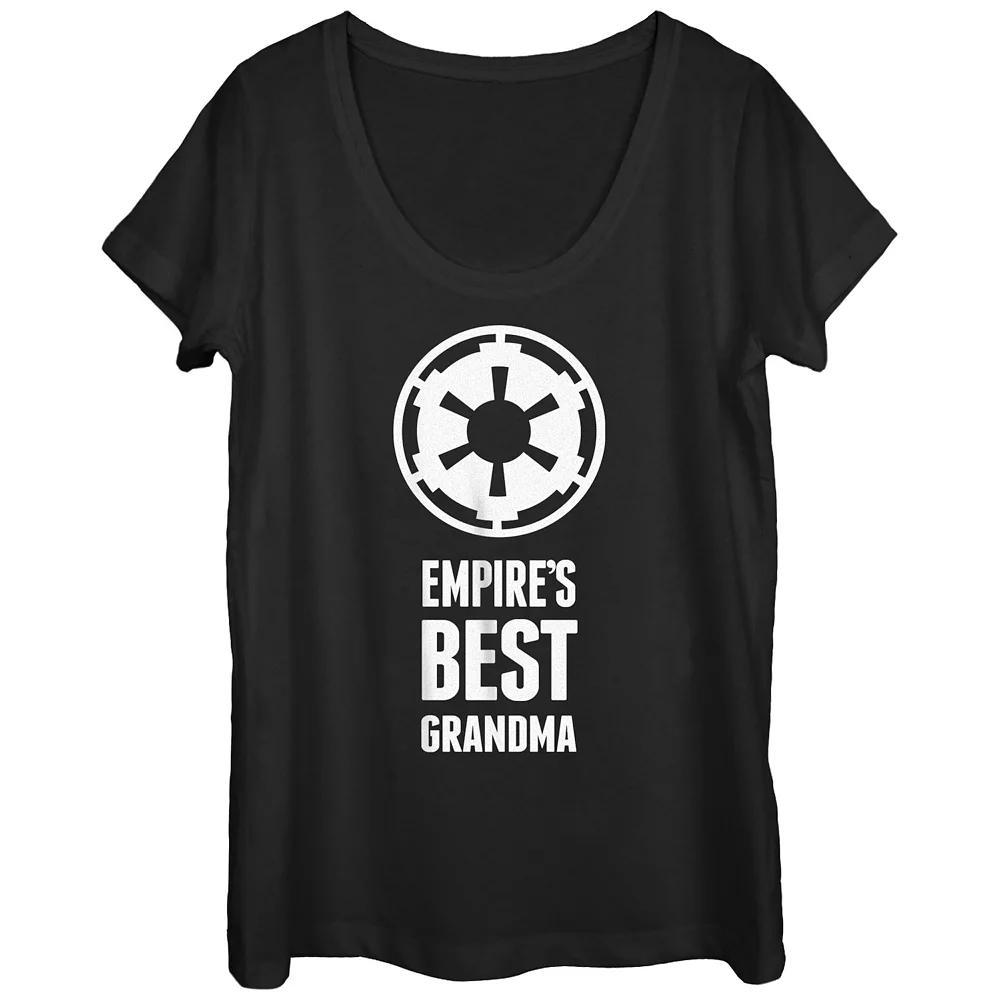 Juniors' Star Wars Empire's Best Grandma Empire Logo Scoop Neck Graphic Tee, Girl's, Size: Large, Black Product Image