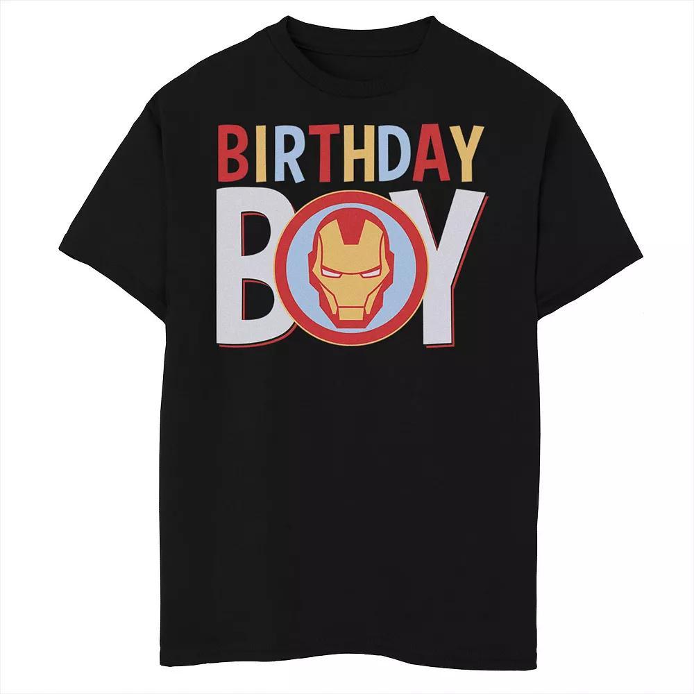 Boys 8-20 Marvel Classic Iron Man "Birthday Boy" Graphic Tee, Boy's, Size: Medium, Black Product Image