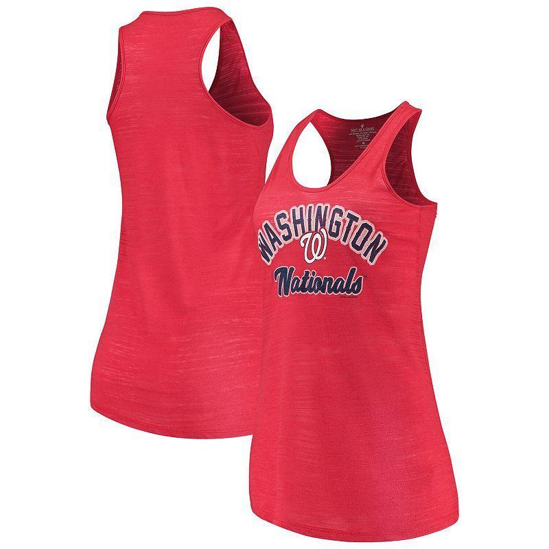 Women's Soft as a Grape Red Washington Nationals Multicount Racerback Tank Top, Size: Large Product Image