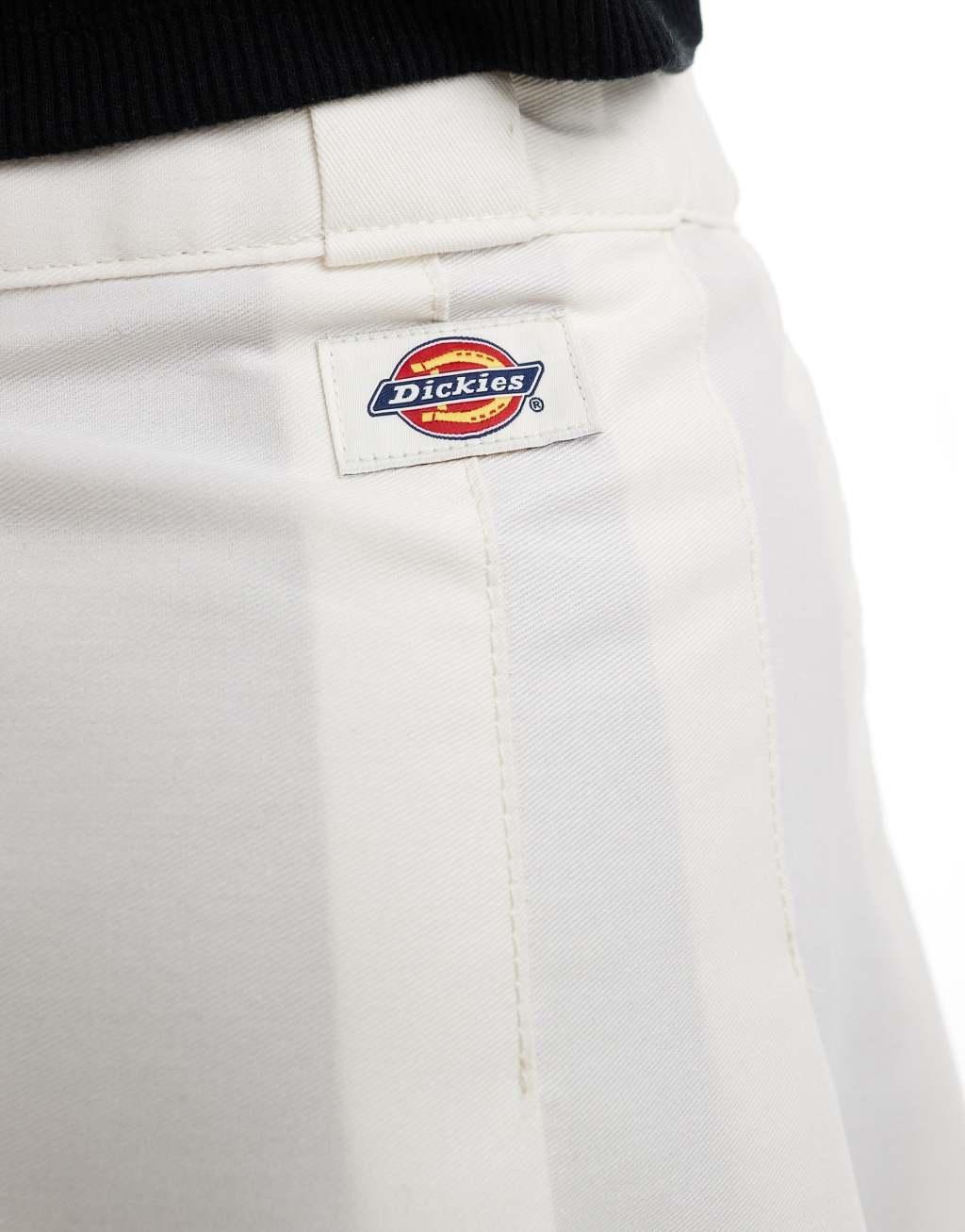 Dickies Elizaville short skirt with pleats in white Product Image