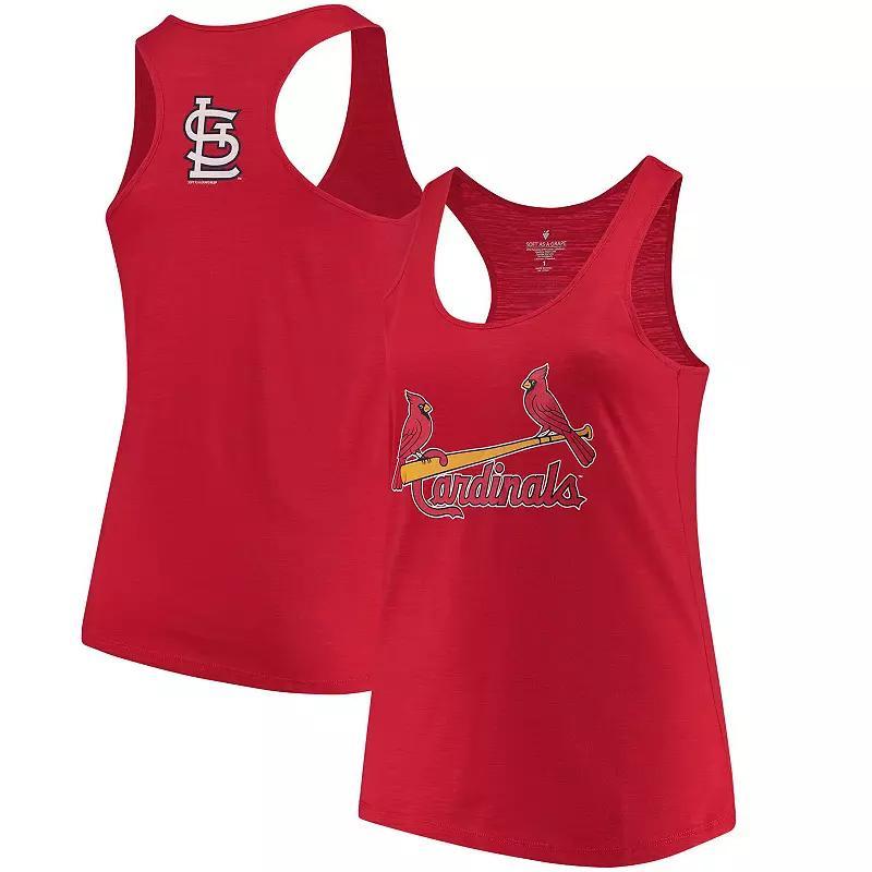 Women's Soft as a Grape Red St. Louis Cardinals Plus Size Swing for the Fences Racerback Tank Top, Size: PLUS 2XL Product Image