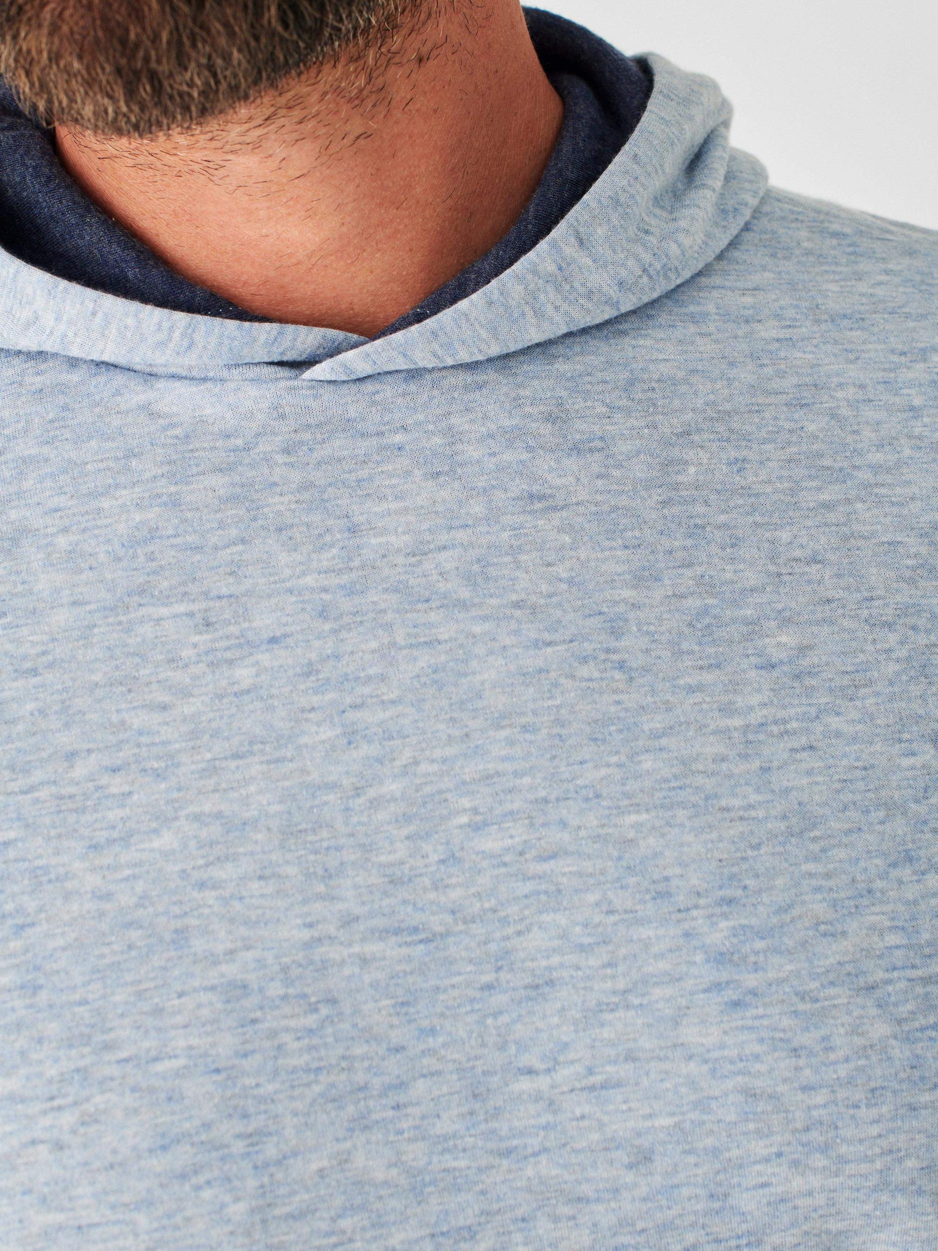 Cloud Cotton Reversible Hoodie - Light Blue Heather Navy Heather Male Product Image