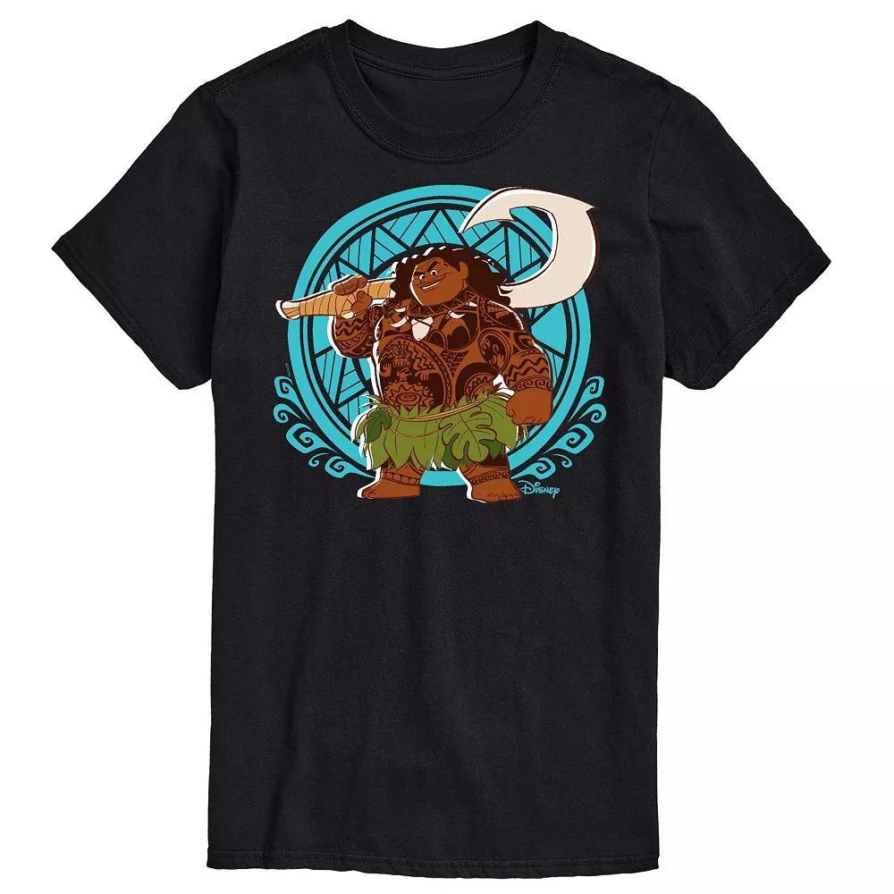 Disney's Moana Men's Maui Pattern Graphic Tee, Size: XL, Blue Product Image
