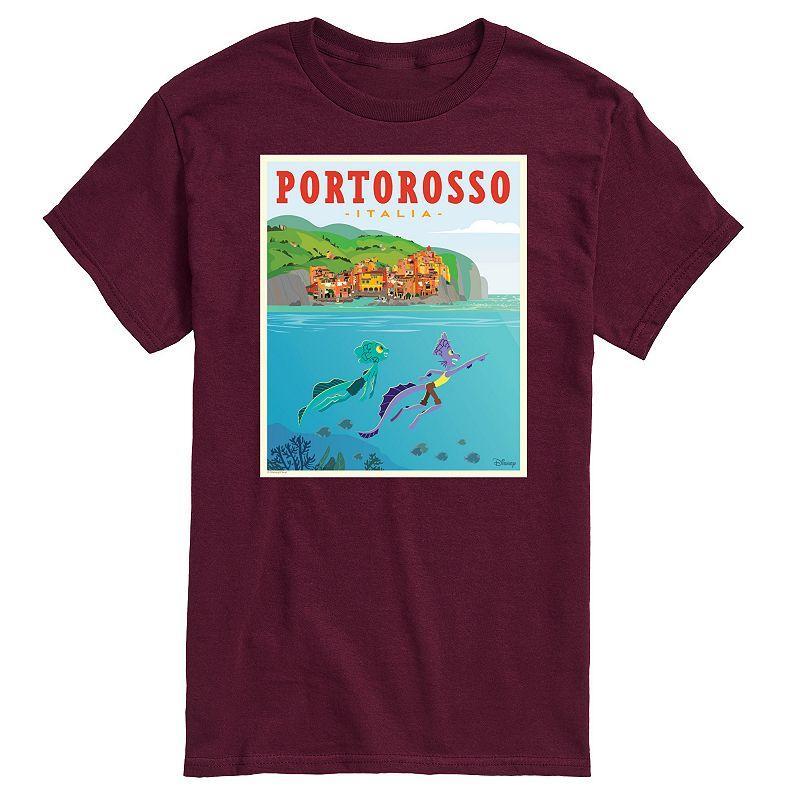 Disney / Pixars Luca Big & Tall Italy Postcard Graphic Tee, Mens Heather Grey Product Image