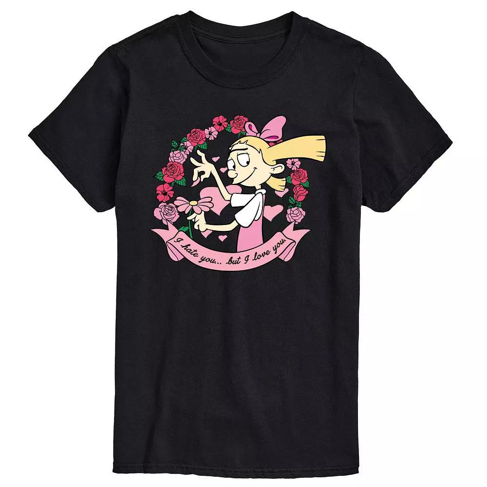 Big & Tall Hey Arnold! Helgas Love And Hate Graphic Tee, Mens Product Image