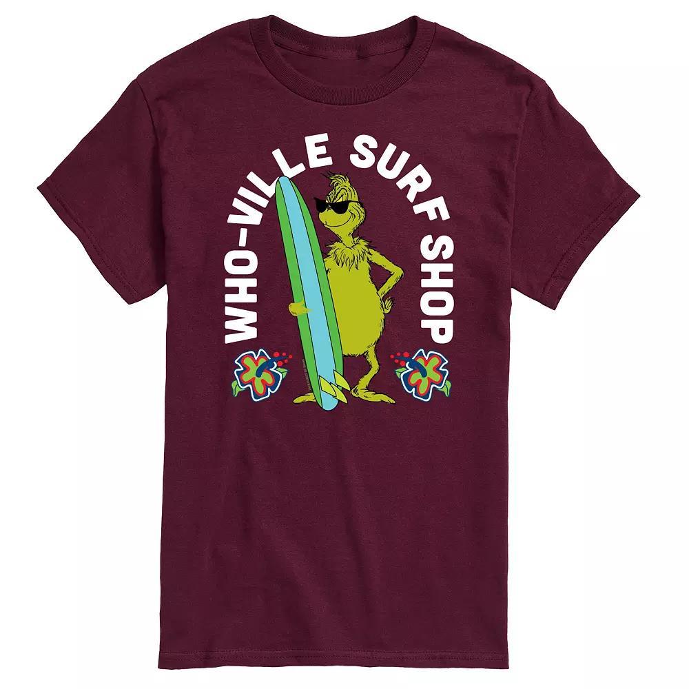 Big & Tall Dr. Seuss The Grinch Whoville Surf Shop Graphic Tee, Mens Product Image