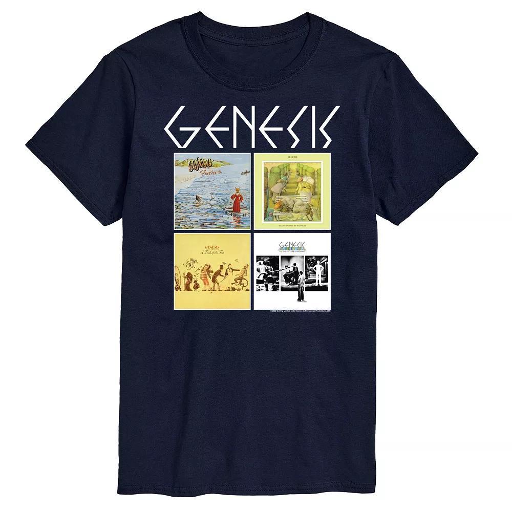 Big & Tall Genesis Album Grid Tee, Men's, Size: 4XL Tall, Blue Product Image