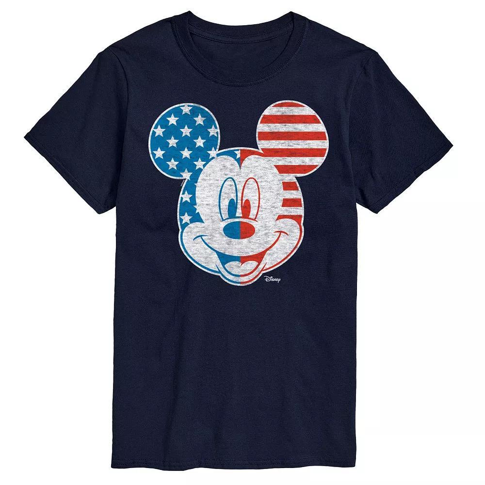 Disney's Mickey Mouse Men's Face America Graphic Tee, Size: XXL, Gray Product Image