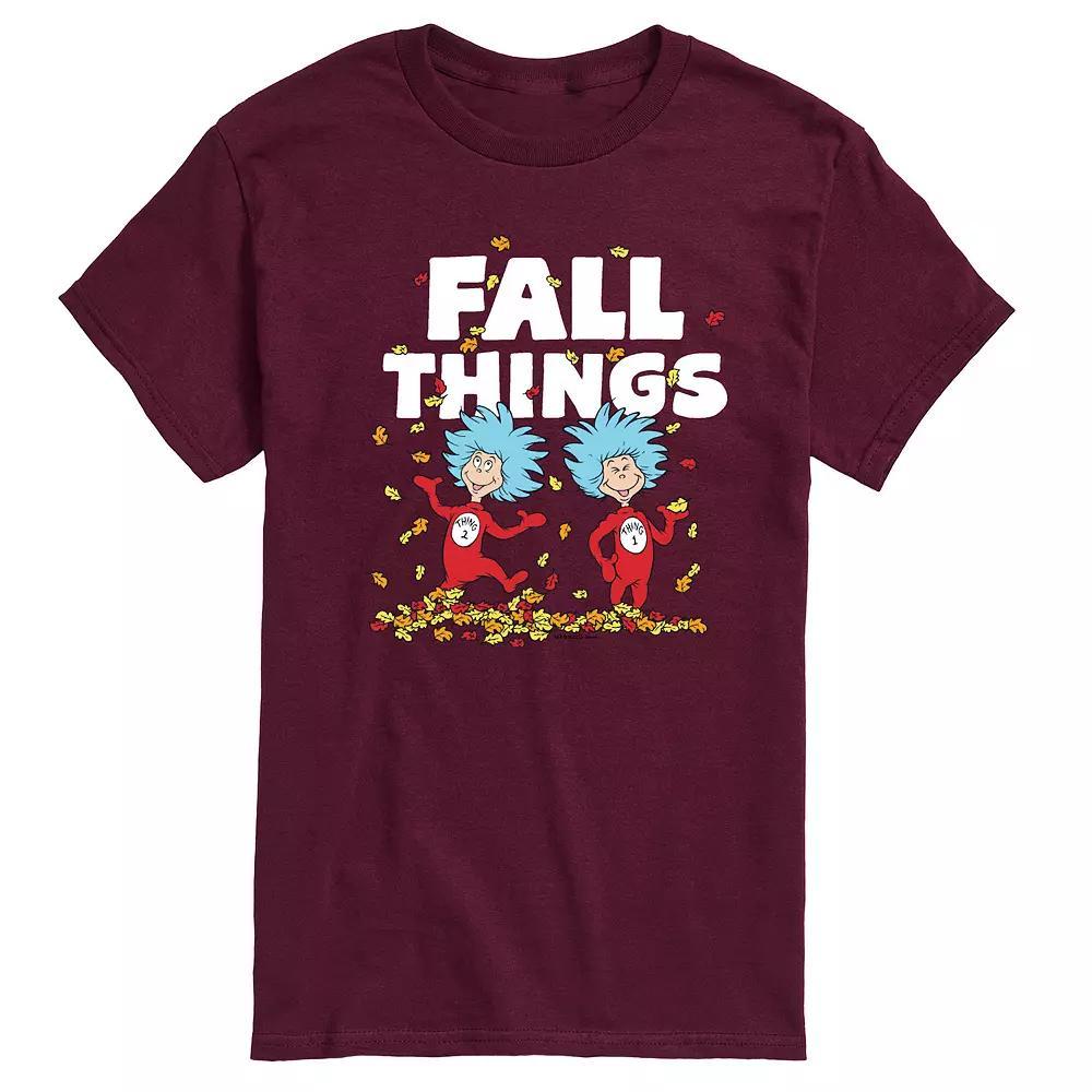 Mens Dr. Seuss Grinch Fall Things Graphic Tee Red Product Image