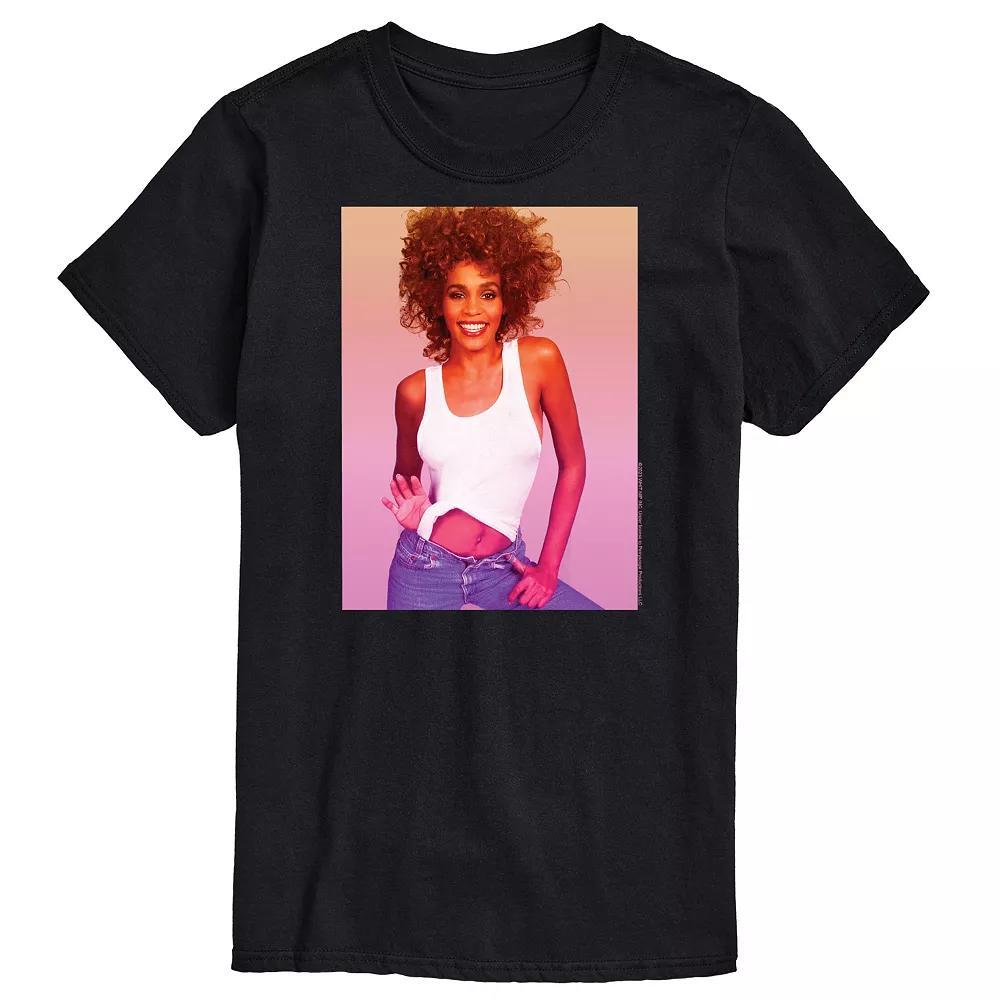 Men's Whitney Houston Photo Tee, Size: Medium, Black Product Image