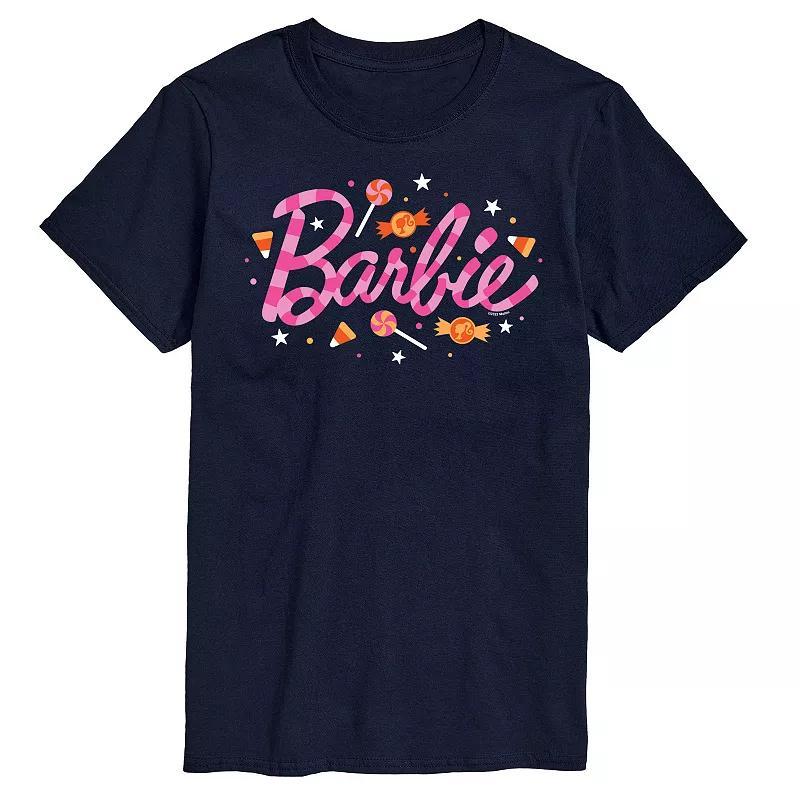 Mens Barbie Halloween Candy Logo Graphic Tee Blue Product Image