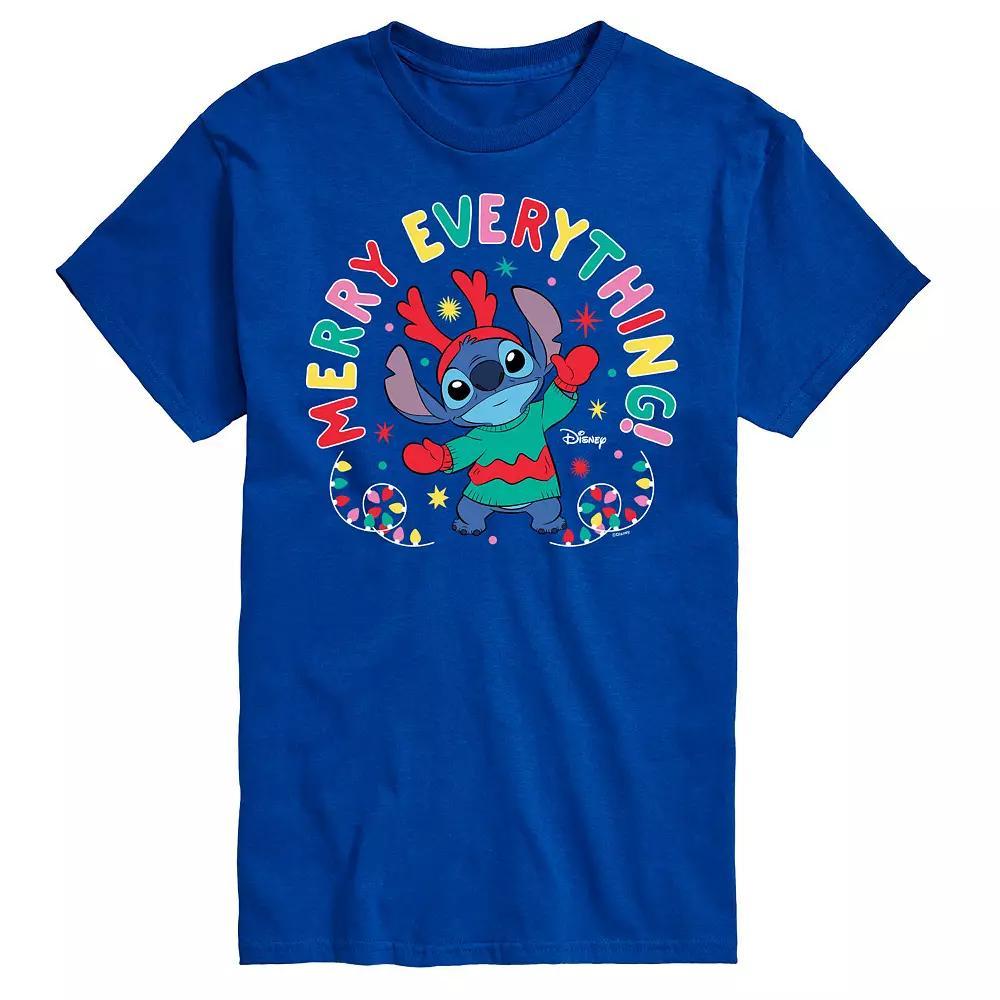 Disney's Lilo & Stitch Men's Merry Everything Graphic Tee, Size: Small, Black Product Image