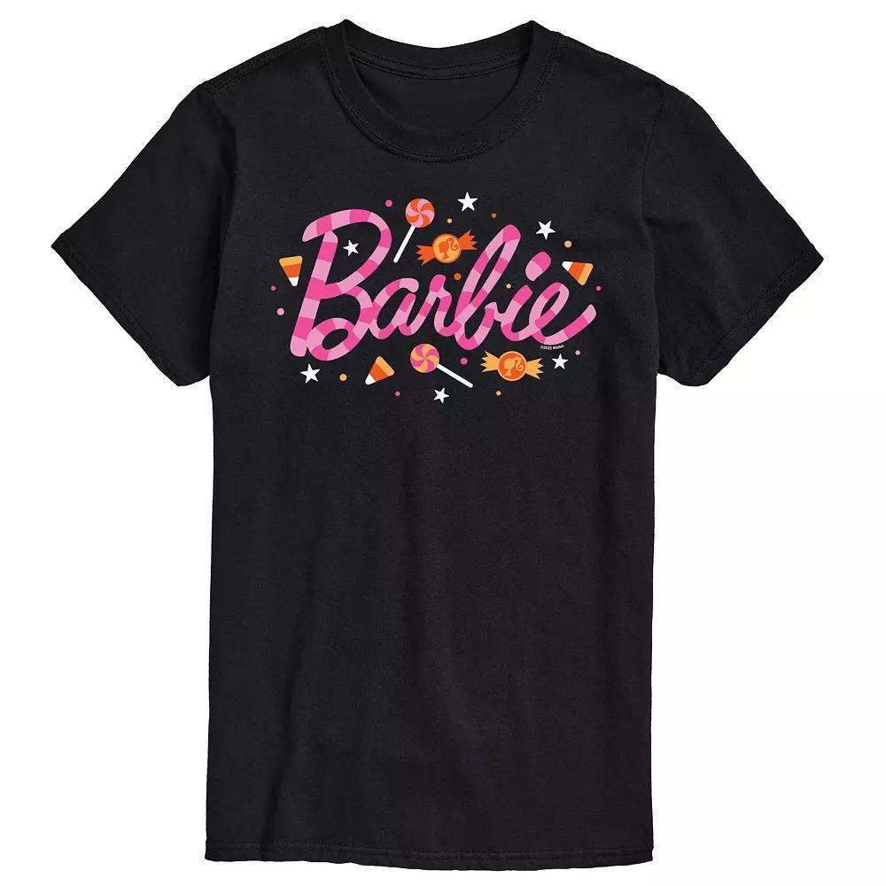 Mens Barbie Halloween Candy Logo Graphic Tee Blue Product Image