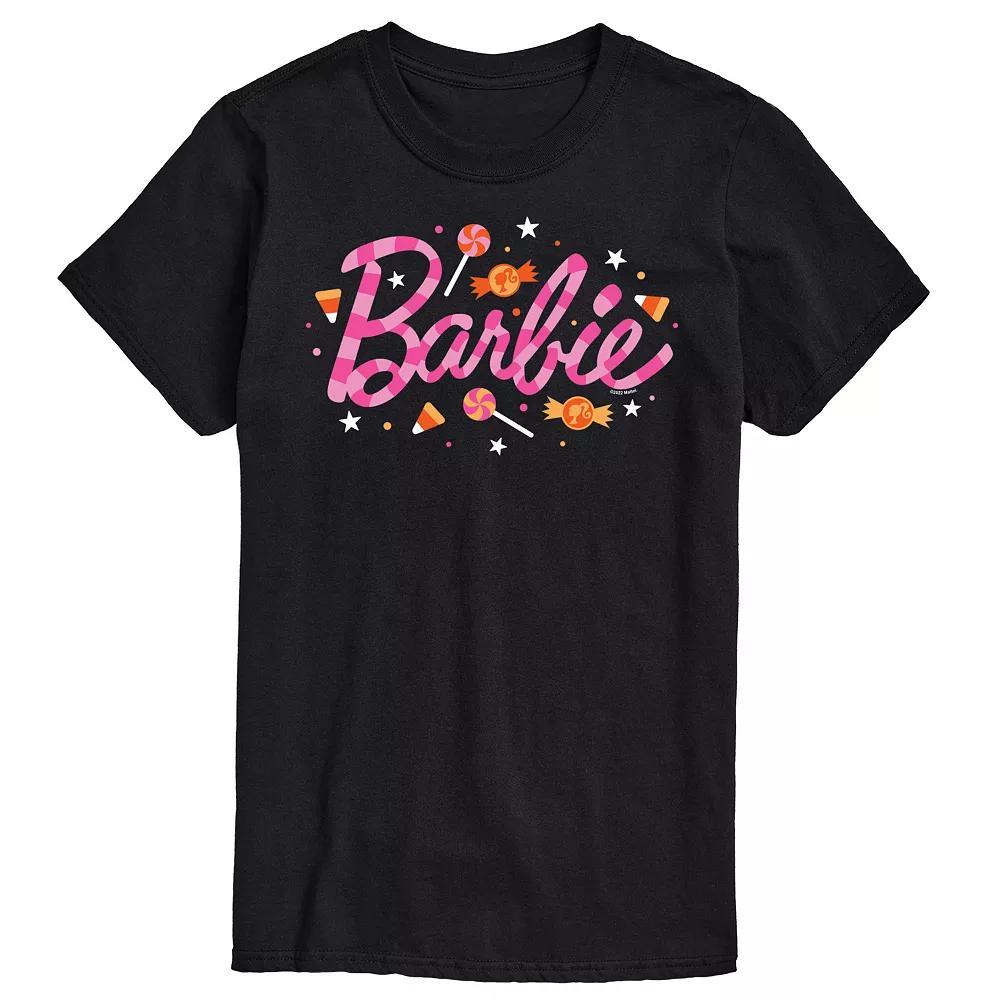 Mens Barbie Halloween Candy Logo Graphic Tee Blue Product Image