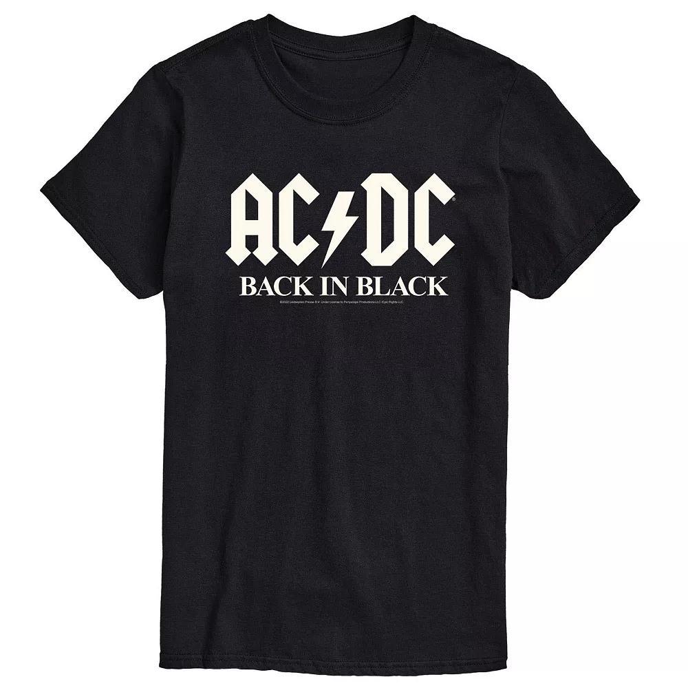 Men's ACDC Back In Black Glow Graphic Tee, Size: XS Product Image