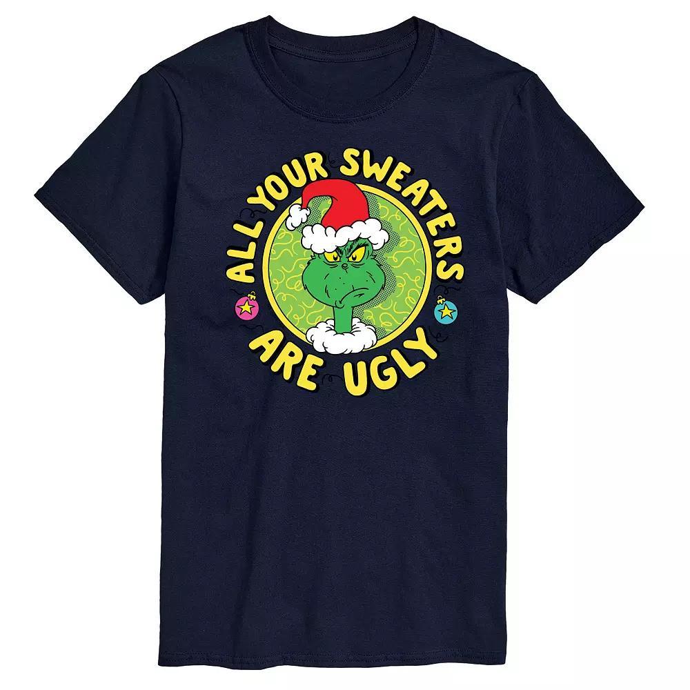 Big & Tall Dr. Seuss The Grinch All Your Sweaters Are Ugly Graphic Tee, Men's, Size: 5XB, Blue Product Image