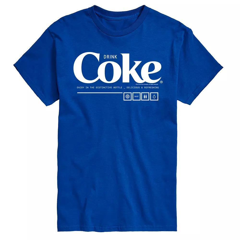 Men's Coca-Cola Drink Coke Enjoy Graphic Tee, Size: XXL, Gray Product Image