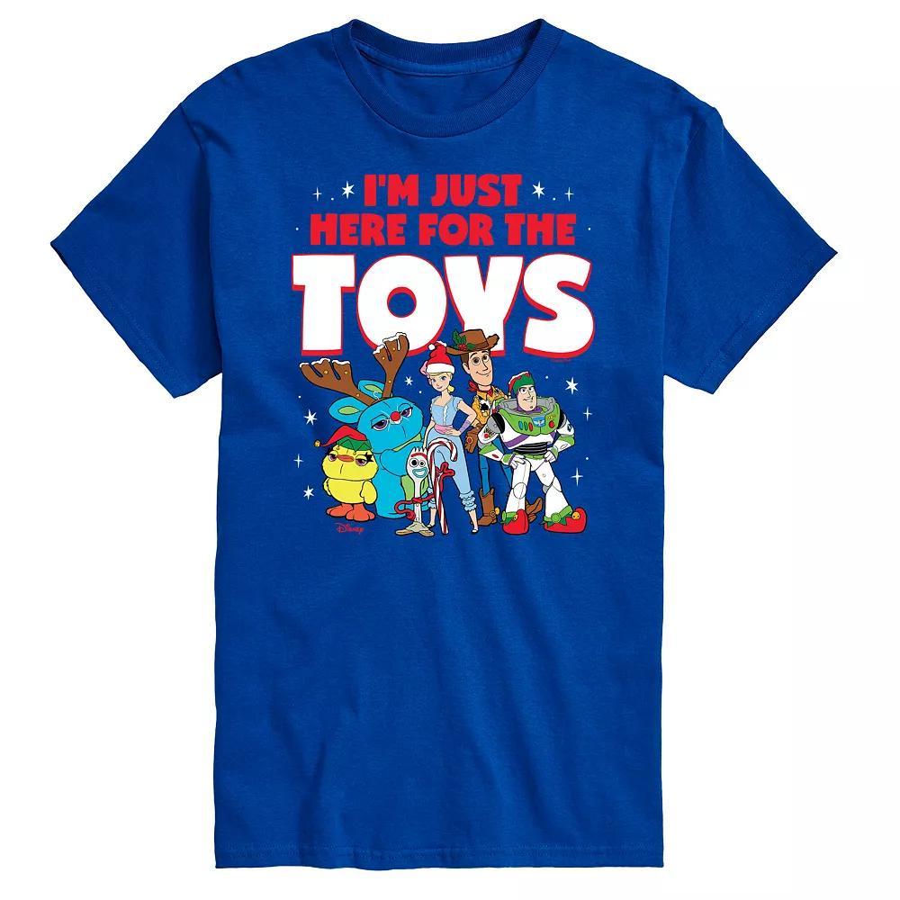 Disney / Pixar's Toy Story 4 Men's Here For The Toys Graphic Tee, Size: Medium, Royal Blue Product Image