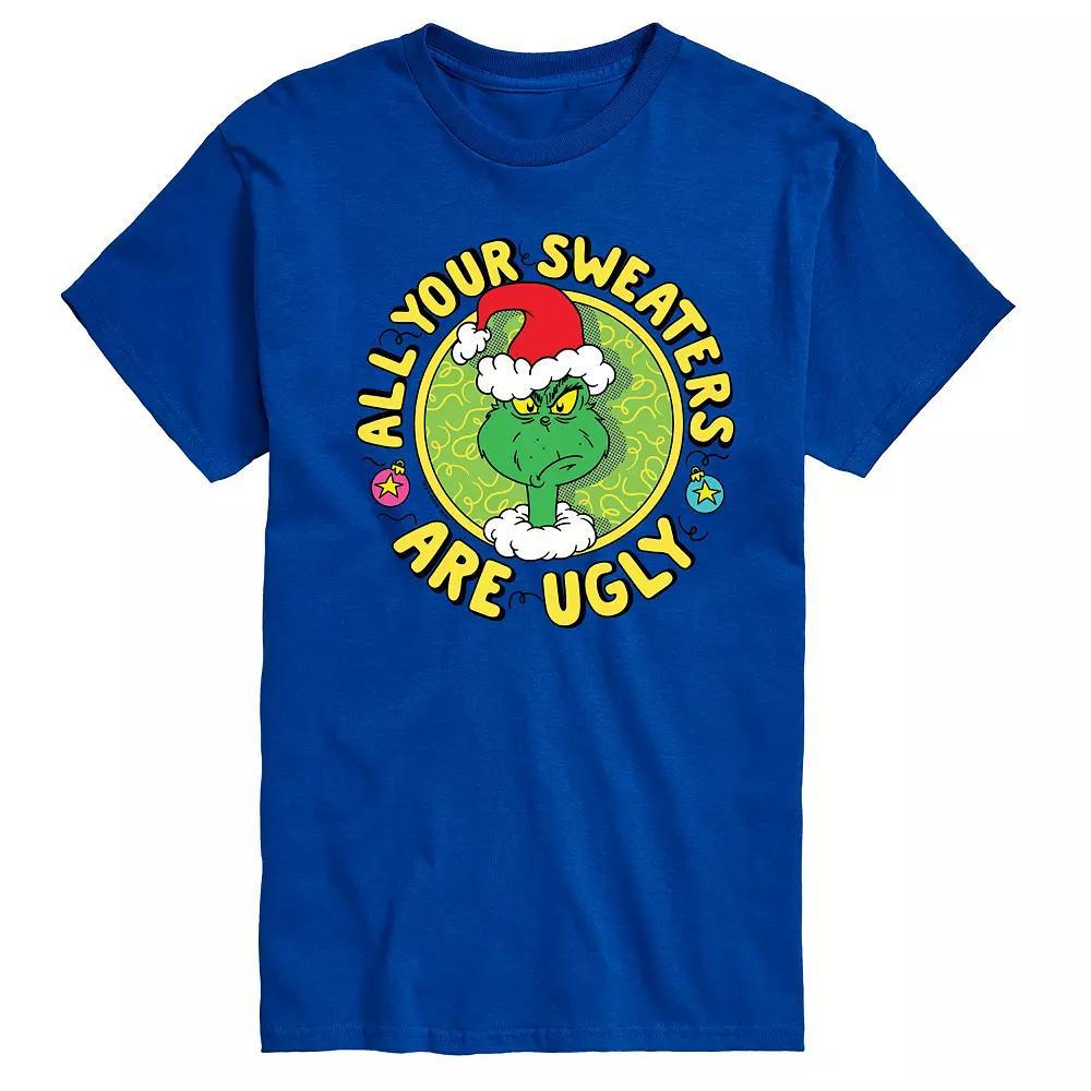 Men's Dr. Seuss The Grinch All Your Sweaters Are Ugly Graphic Tee, Size: XXL, Black Product Image