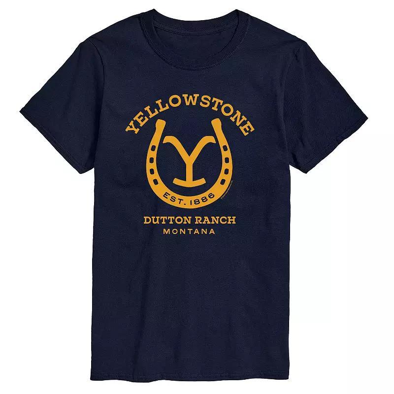 Big & Tall Yellowstone Horseshoe Tee, Mens Blue Product Image