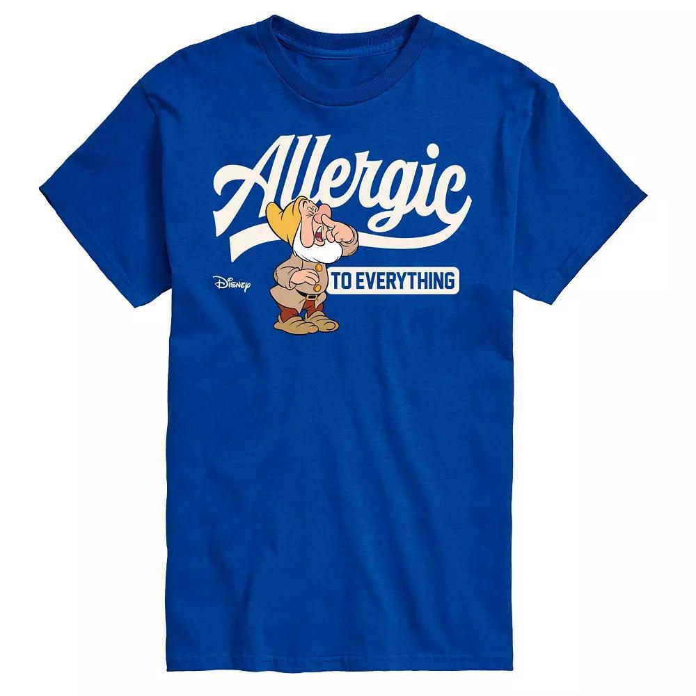 Disney Princess Big & Tall Allergic To Everything Graphic Tee, Men's, Size: 3XL Tall, Gray Product Image