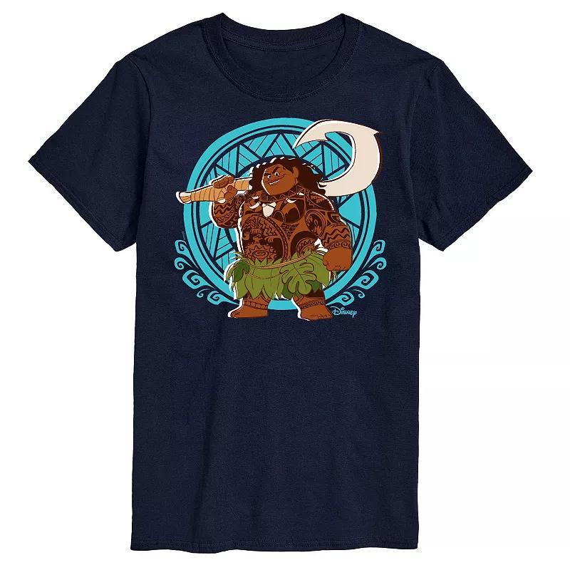 Disney's Moana Men's Maui Pattern Graphic Tee, Size: XL, Blue Product Image