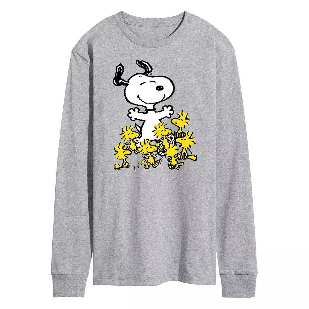 Mens Peanuts Party Long Sleeve Graphic Tee Product Image