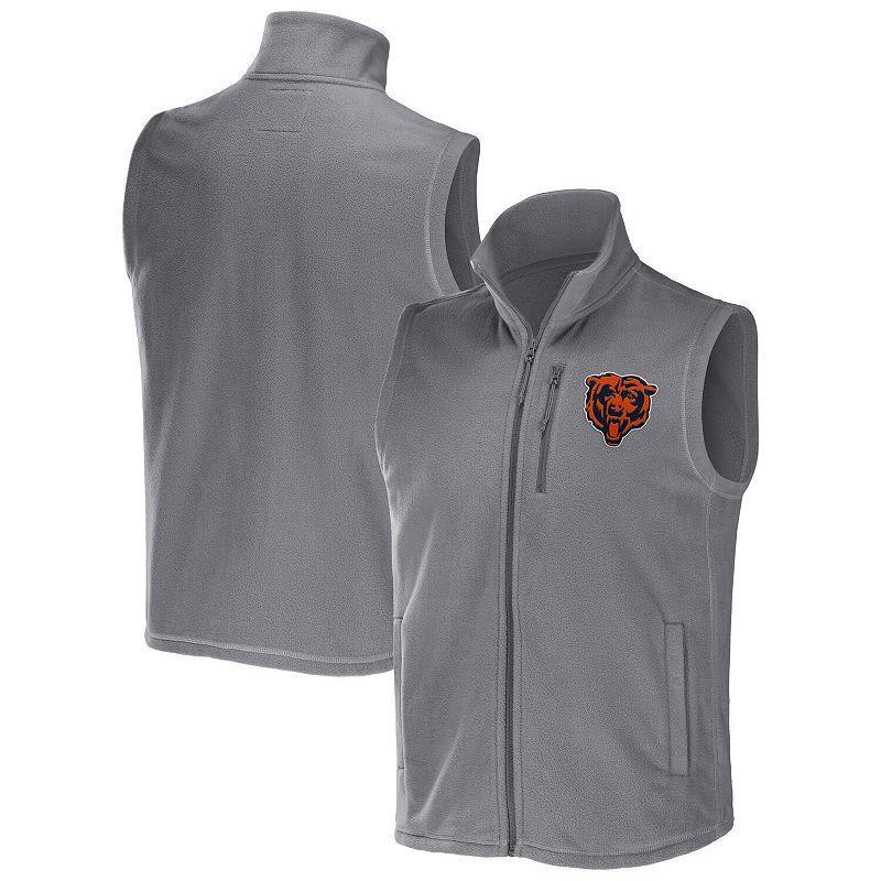 Men's NFL x Darius Rucker Collection by Fanatics Gray Cleveland Browns Polar Fleece Full-Zip Vest, Size: Small, Grey Product Image