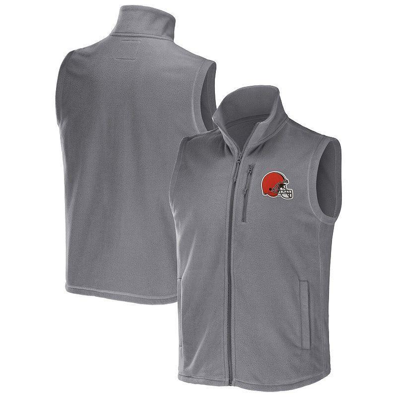 Men's NFL x Darius Rucker Collection by Fanatics Gray Los Angeles Chargers Polar Fleece Full-Zip Vest, Size: XL, Grey Product Image