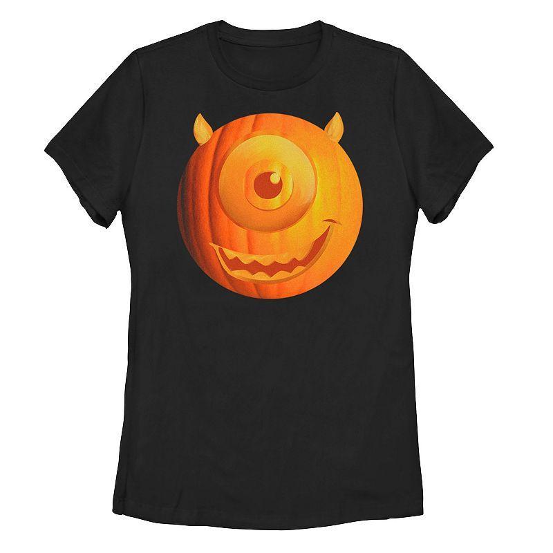Men's Monsters University Mike Pumpkin Face Tee, Size: 3XL, Black Product Image
