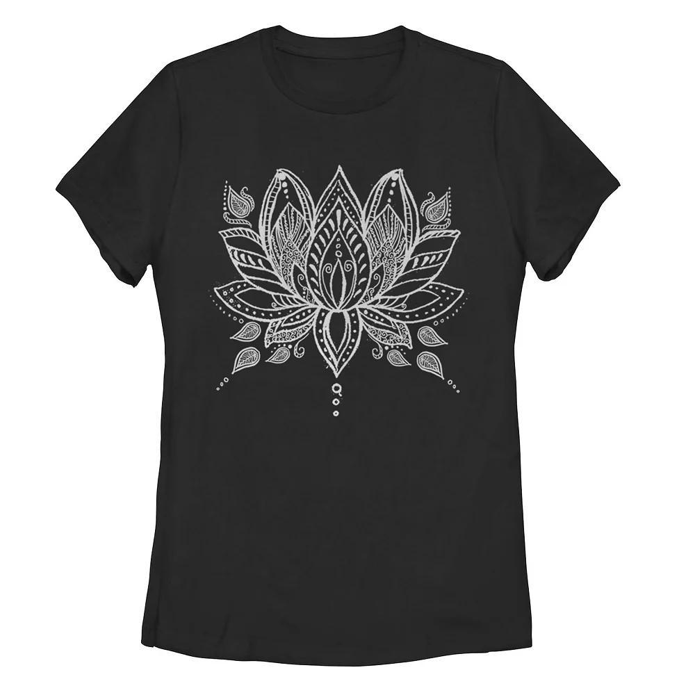 Juniors Henna Lotus Flower Graphic Tee, Girls Product Image