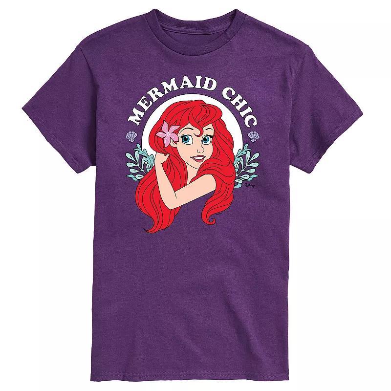 Disney's The Little Mermaid Men's Mermaid Chic Tee, Size: Medium, Purple Product Image