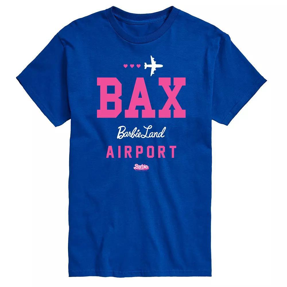 Big & Tall Barbie The Movie Barbie Land Airport Graphic Tee, Mens Product Image