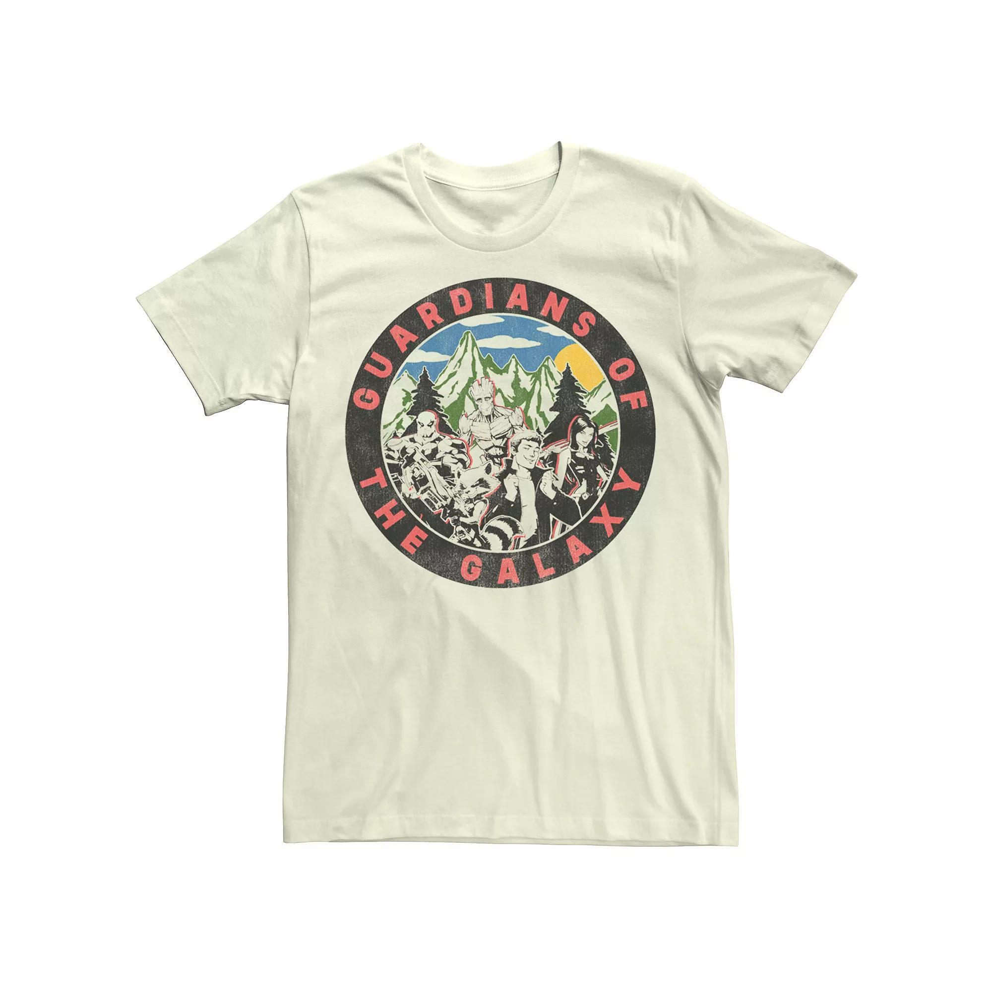 Mens Marvel Guardians Of The Galaxy Group Shot Retro Tee Product Image