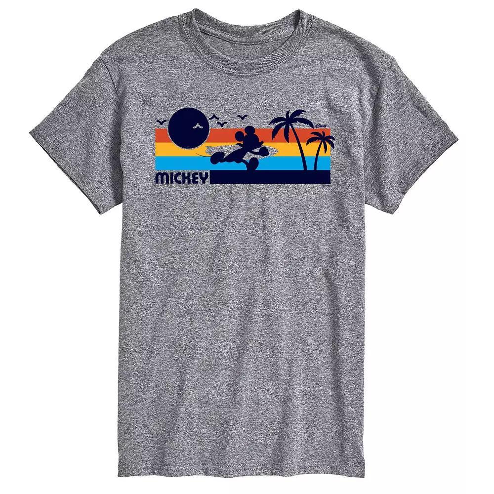 Disney's Mickey Mouse Big & Tall Sunset Graphic Tee, Men's, Size: XL Tall, Gray Product Image