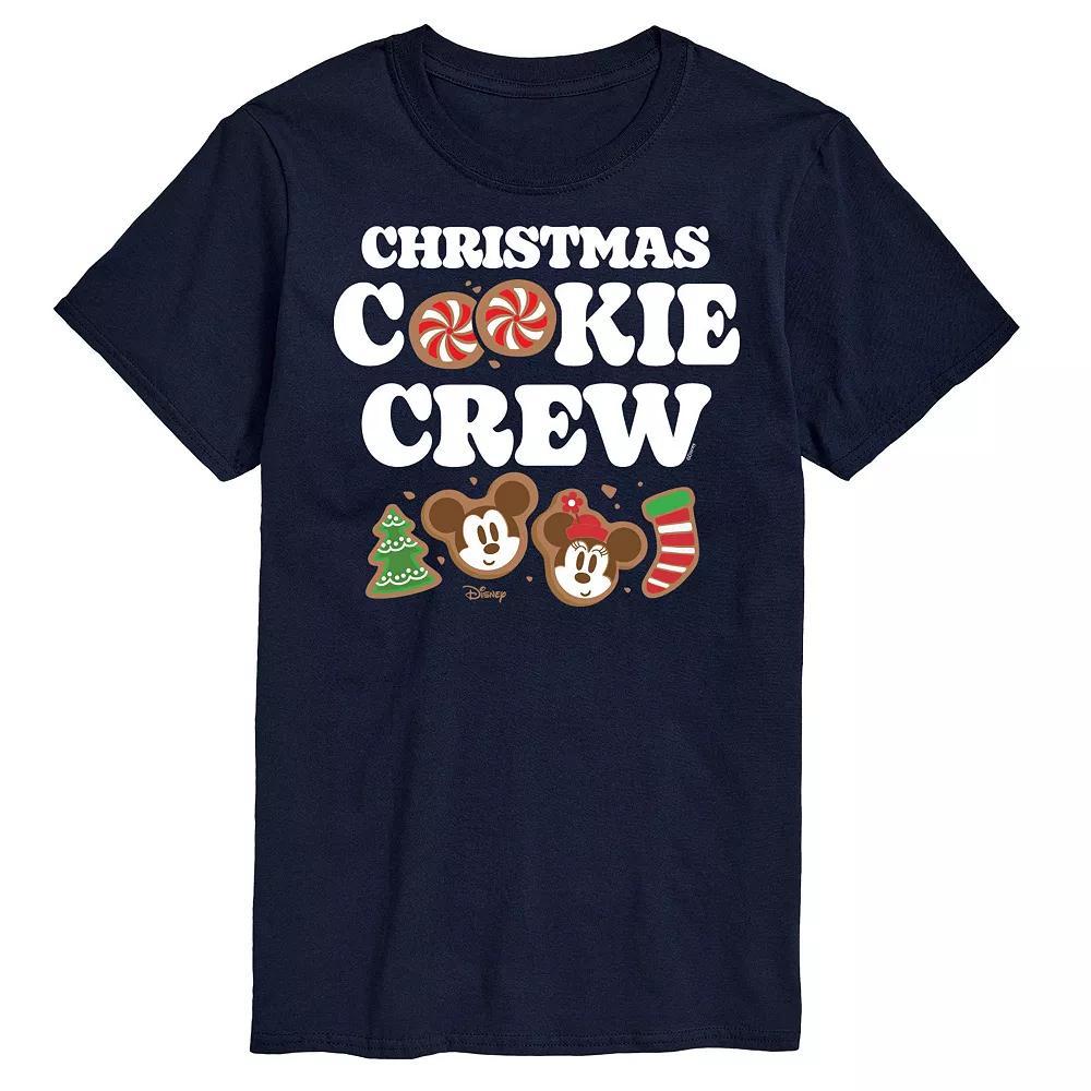 Disney's Mickey & Minnie Mouse Men's Christmas Cookie Crew Graphic Tee, Size: XL, Blue Product Image