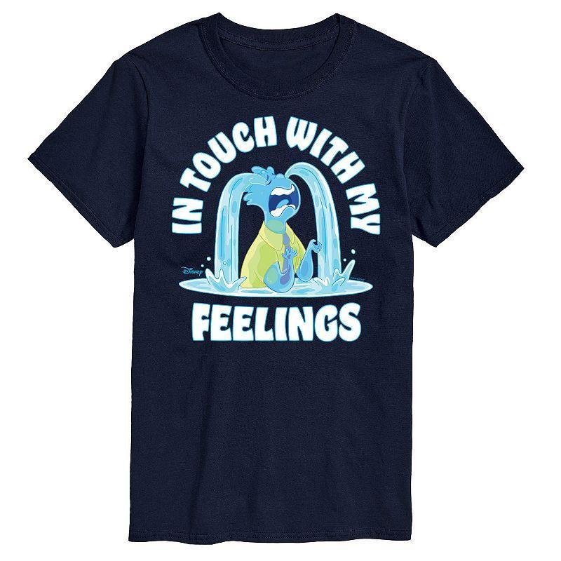Disneys Elemental Big & Tall Feelings Graphic Tee, Mens Blue Product Image