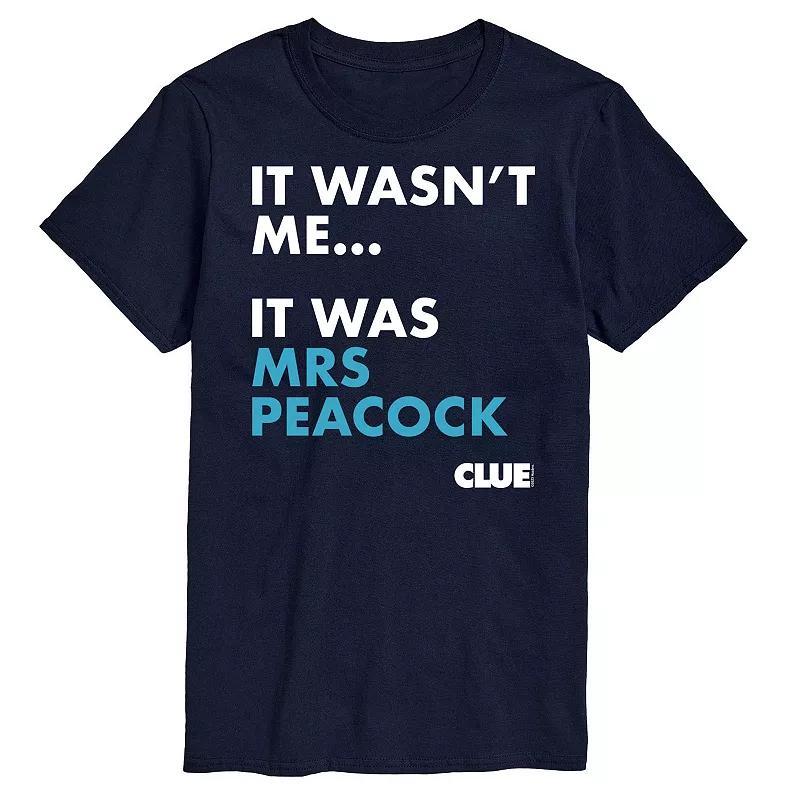 Big & Tall Clue It Was Miss Scarlett Graphic Tee, Mens Blue Product Image